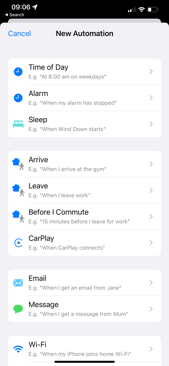 Apple automation time of day